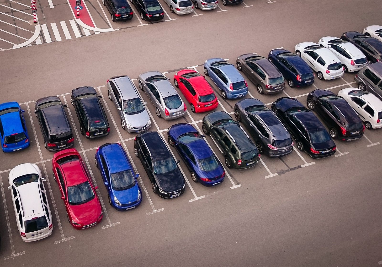 Cars parked for a single-day visit
